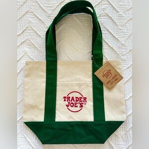 Trader Joe’s mini canvas tote bag - GREEN